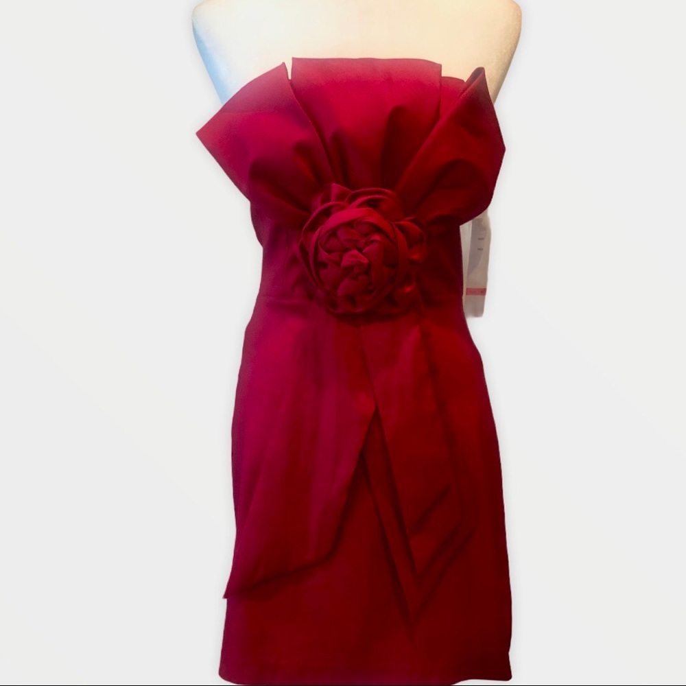 NWT Red Strapless Formal Dress